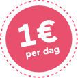 Sticker met €1 per dag